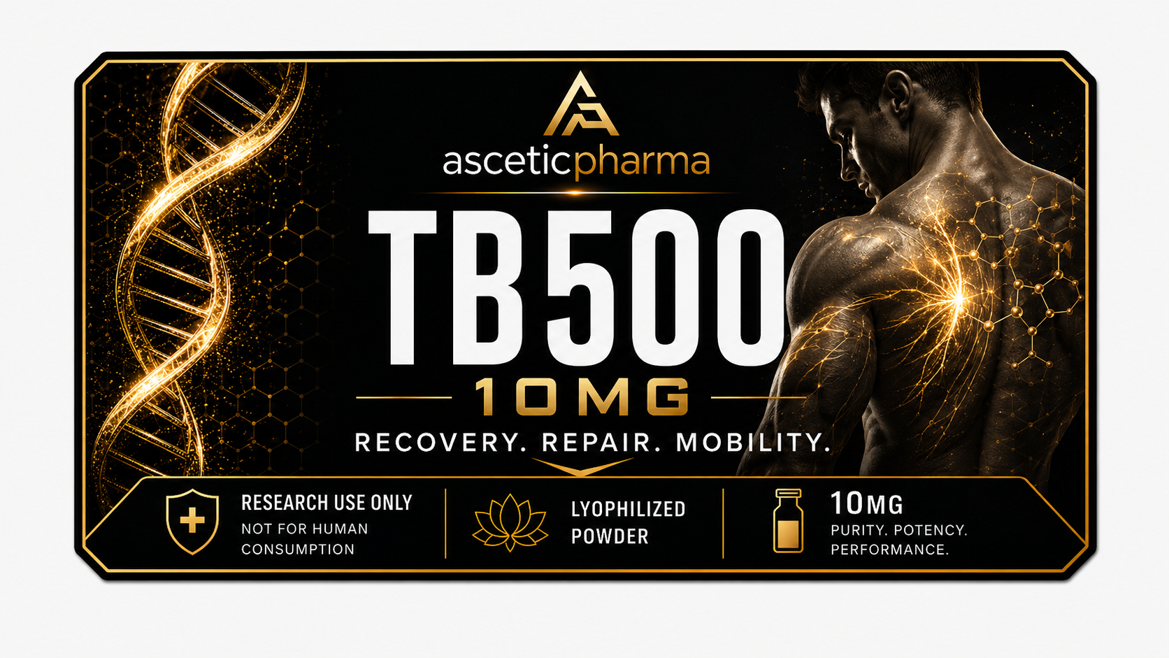 TB-500 10 mg label artwork