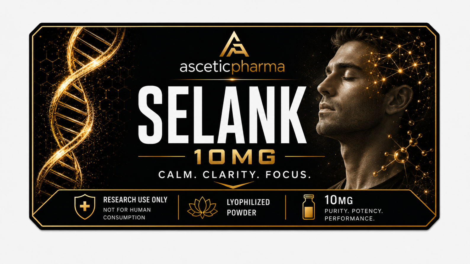 Selank 10 mg label artwork