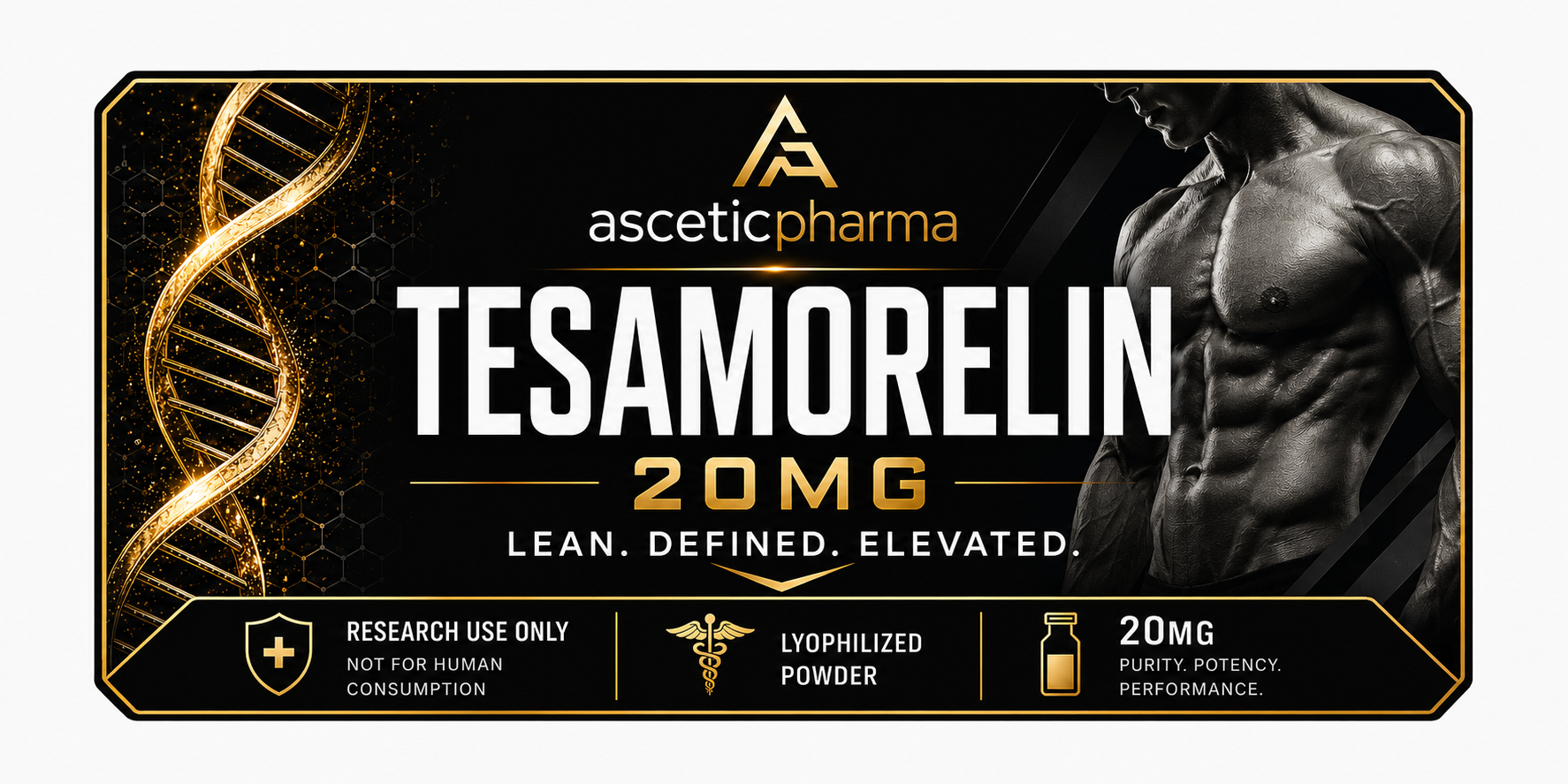 Tesamorelin 20 mg label artwork