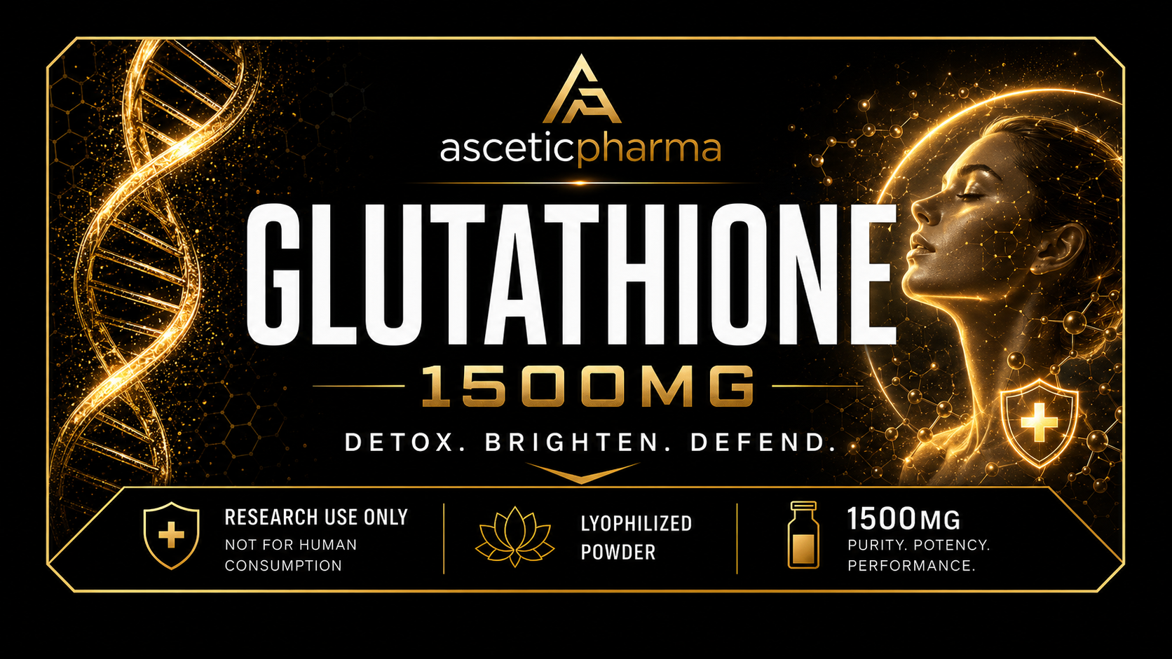 Glutathione 1500 mg label artwork