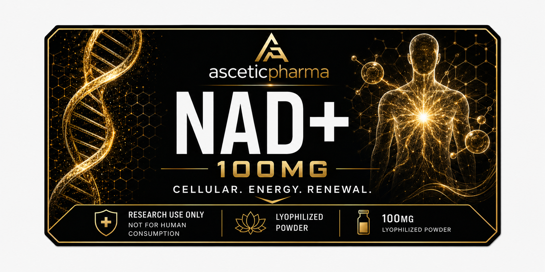 NAD+ 100 mg label artwork