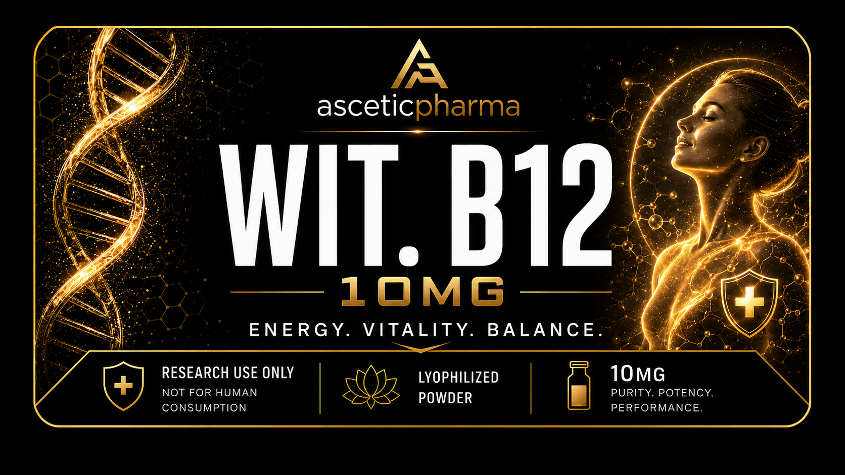Vitamin B12 10 mg label artwork